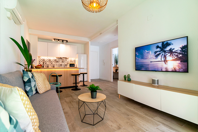 Salón comedor en nuestro apartamento airbnb